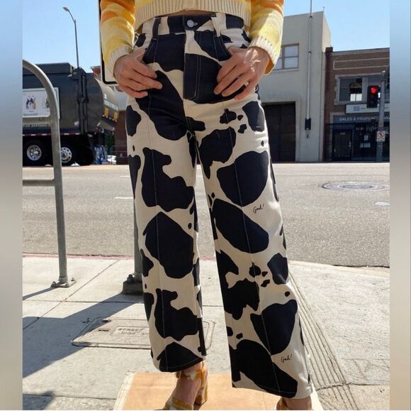 Lisa says Gah Pants - Lisa says Gah size 28 Cow Print Jeans